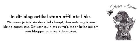 in dit blog artikel staan affiliate links - Claire's Mission