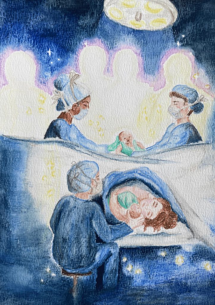 Kinderen-uit-de-lichtjeswereld, kinderenuitdelichtjeswereld, prentenboek, Ruth-Keller, illustraties, tweeling, keizersnede, natuurlijke-geboorte